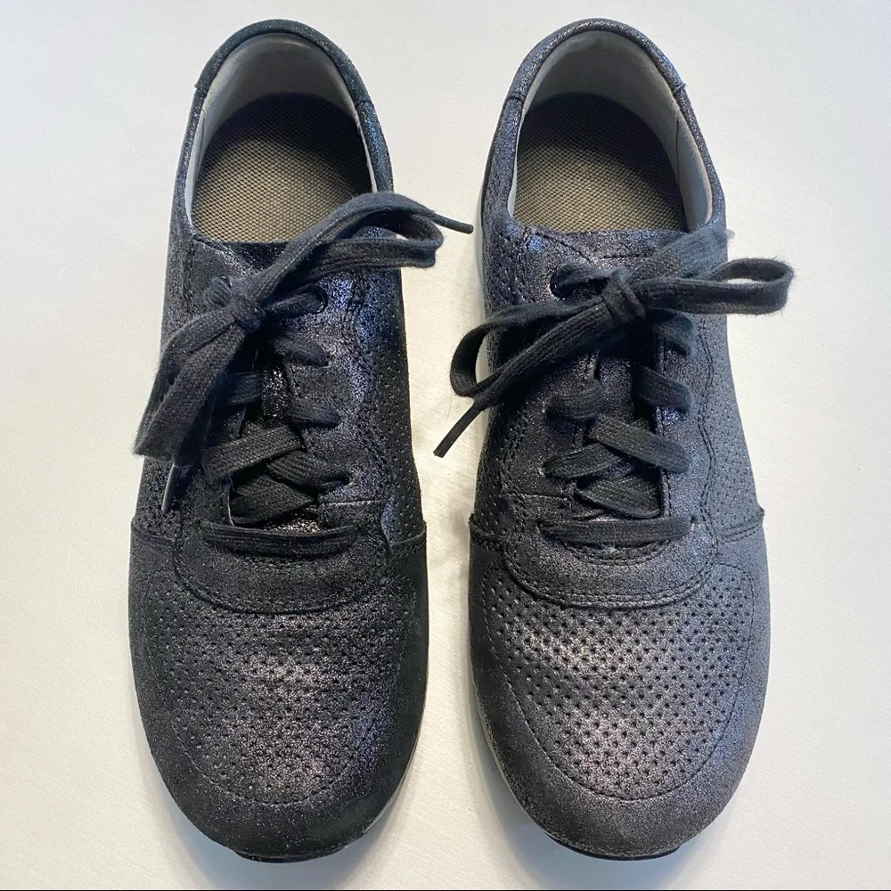 Dansko Christina Black Metallic Suede Athletic Oxford - Picture 5 of 10